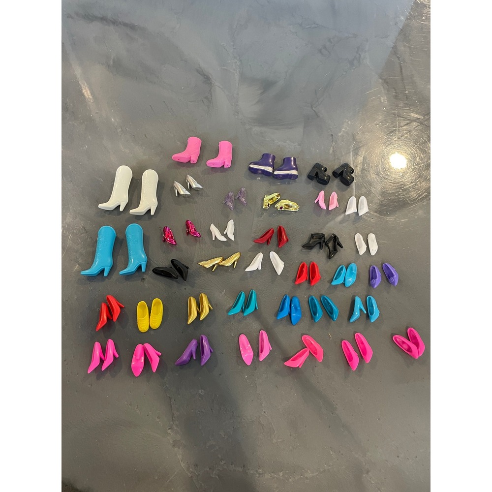 VTG Mattel Barbie Doll Shoes Lot Heels Boots Flats Sneakers 35 Pair Cowboy Boots